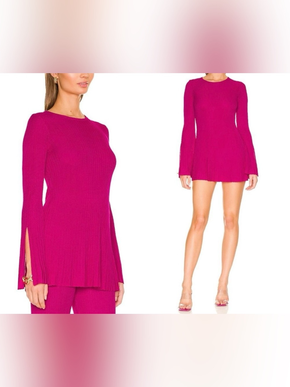 Cult Gaia SET Kasia Top (S) & Dahlia Pants (xs) Bloom fuchsia / magenta - Picture 5 of 13